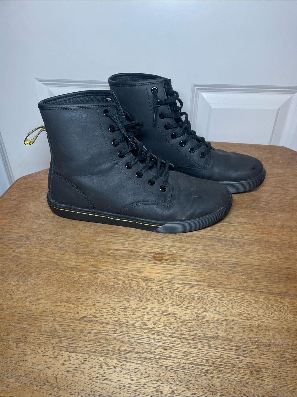 Dr. Martens Sheridan Black Leather Lace-Up Boots Women’s US 8 EU 39 - Picture 7 of 10
